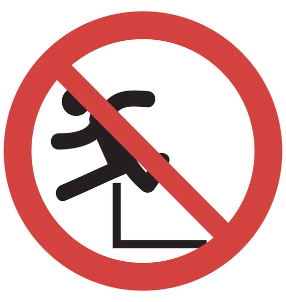 Stop Jump Vector Icono — Archivo Imágenes Vectoriales