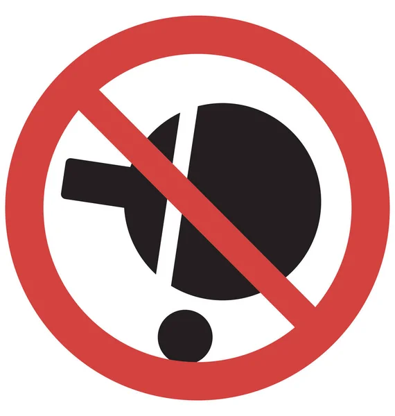 Stop Ping Pong Vector Icono — Archivo Imágenes Vectoriales