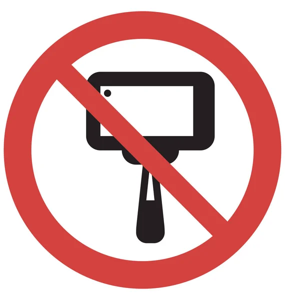 Zastavit Selfie Vektorové Ikony — Stockový vektor
