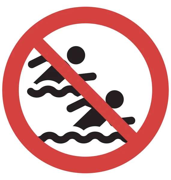 Stop Swimming Race Vector Icon — Stock Vector