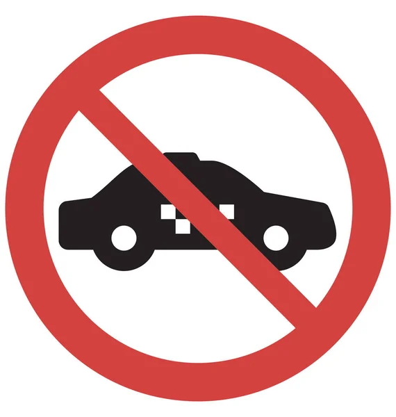 Stop Polizia Auto Vettoriale Icona — Vettoriale Stock