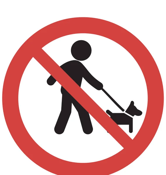 Hundevektorsymbol Stoppen — Stockvektor