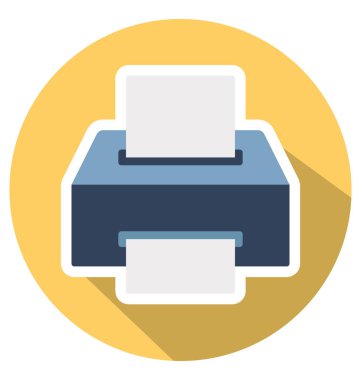 Yazıcı renk vektör düzenlenebilir simgesi