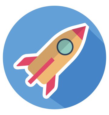 Füze renk vektör düzenlenebilir simgesi