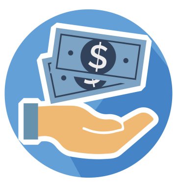 Koruma para renk vektör düzenlenebilir simgesi