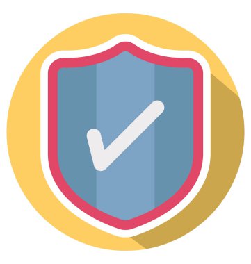 Kalkan koruma renk vektör düzenlenebilir simgesi