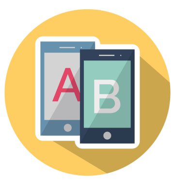 Mobil cihazlar renk vektör düzenlenebilir simgesi