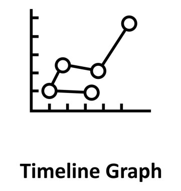 Zaman çizelgesi grafik vektör simgesi