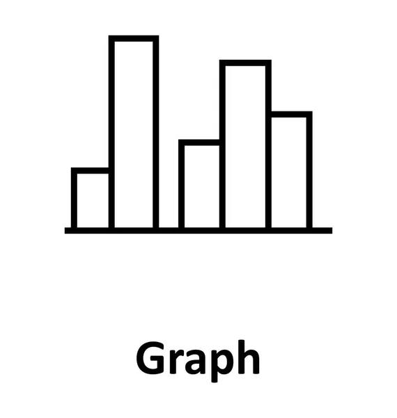 Graph Line Vector Isolated Icon Editable — Stock Vector