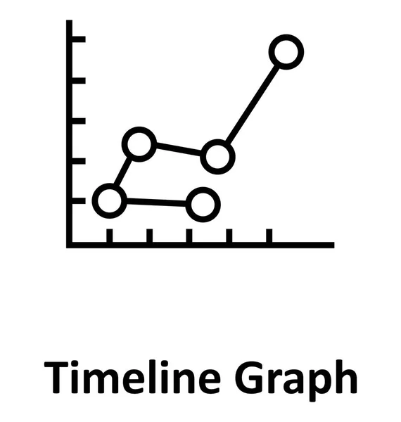 タイムライン グラフ ベクトル アイコン — ストックベクタ