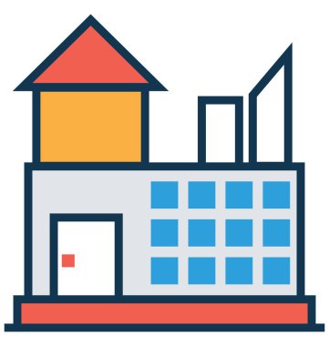 Ambar satır ve dolgu rengiyle Anahat vektör simgesi