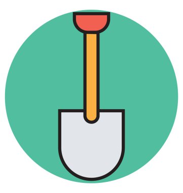 Maça satır ve dolgu rengiyle Anahat vektör simgesi