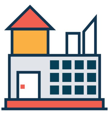 Ambar satır ve dolgu rengiyle Anahat vektör simgesi