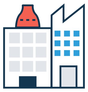 Ambar satır ve dolgu rengiyle Anahat vektör simgesi