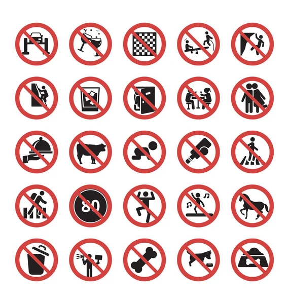 yasak ve yasak vektör simgesi