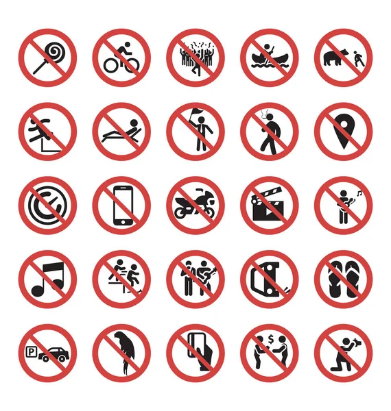 yasak ve yasak vektör simgesi