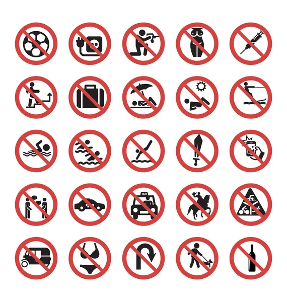 Yasak ve engellenen vektör simgeler