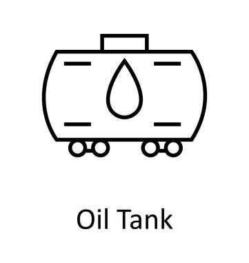 Tanker veya su Tanker satırı izole vektör simgesi düzenlenebilir