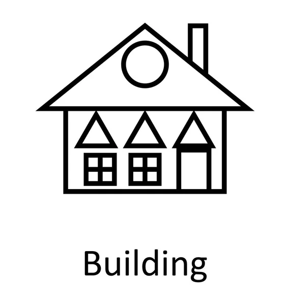 Будинок Або Домашня Лінія Ізольовані Векторні Ікони Редагувати — стоковий вектор