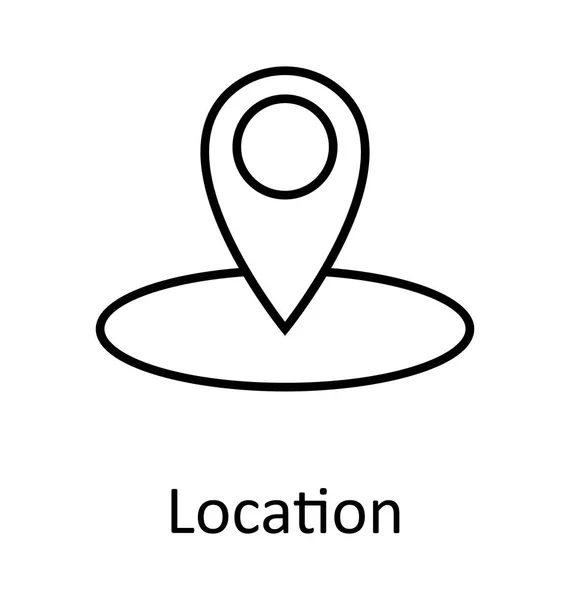 Karte Pin Oder Standort Pinline Isolierten Vektor Symbol Editierbar — Stockvektor