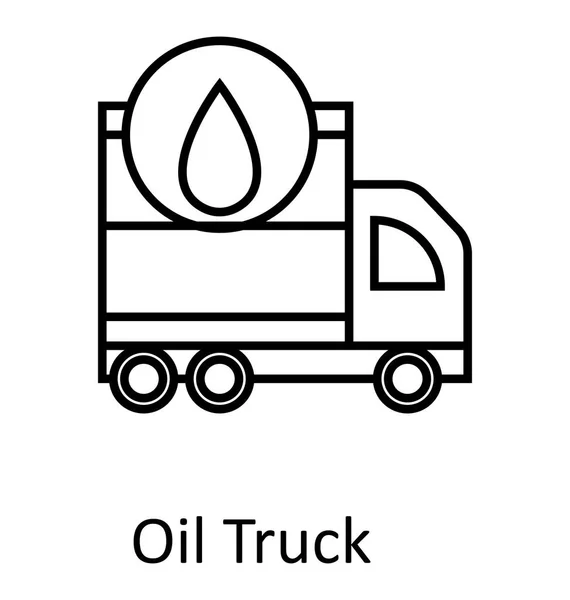 Cisterna Combustible Línea Gas Icono Aislado Vector Editable — Vector de stock