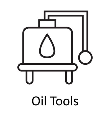 Derrick vinç veya petrol Derrick hat izole vektör simge düzenlenebilir