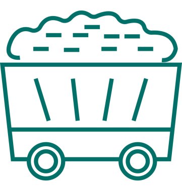 Benim sepeti veya altın madeni satırı vektör izole simgesi