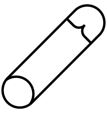 Çengelli iğne satırı izole vektör simgesi