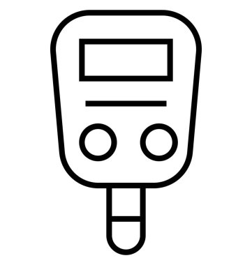 Şeker Ölçüm satırı izole vektör simgesi