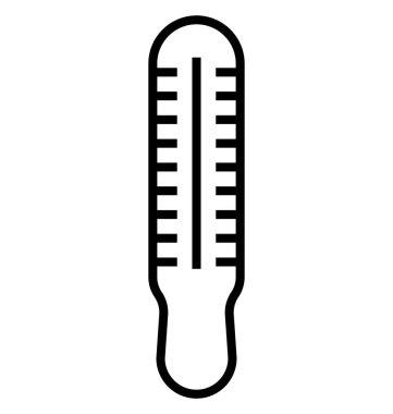 Termometre satırı izole vektör simgesi