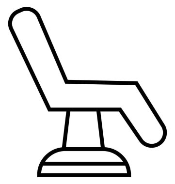 Diş sandalye satırı izole vektör simgesi