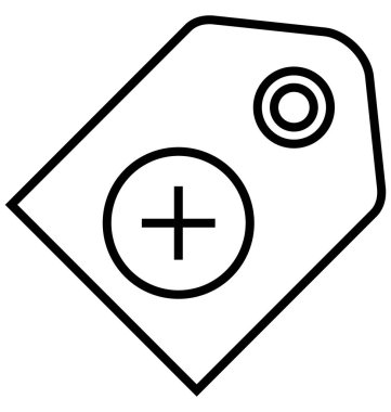 Etiket satırı izole vektör simgesi