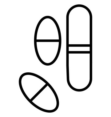 Kapsül satırı izole vektör simgesi