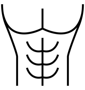 Kaburga satırı izole vektör simgesi 