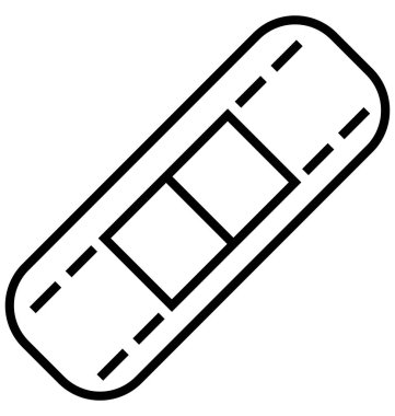 İlk yardım alçı hat izole vektör simgesi