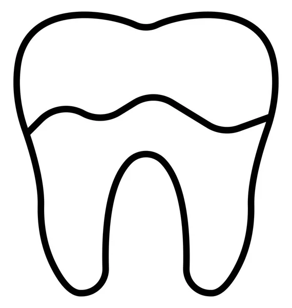 Ícone Vetor Isolado Linha Molar —  Vetores de Stock