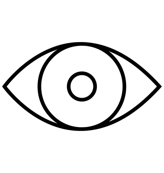 Linha Cuidados Oculares Isolado Vector Ícone —  Vetores de Stock