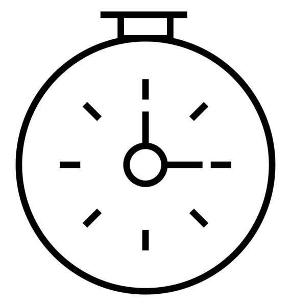 Chronometre Satırı Izole Vektör Simgesi — Stok Vektör
