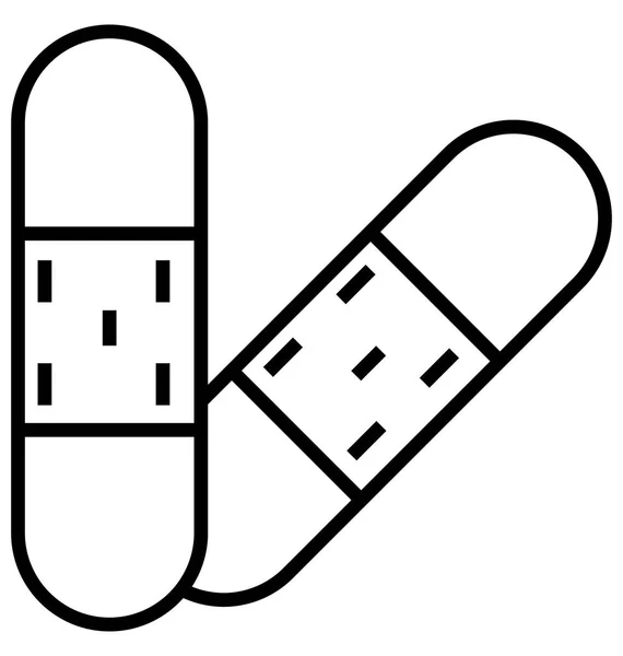 Capsule Lijn Geïsoleerde Vector Icon — Stockvector