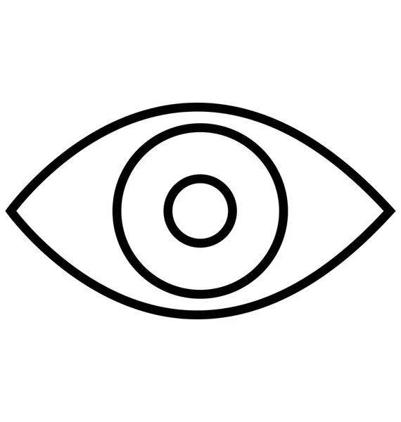 Eye Line Isolated Vector Icon — Stock Vector