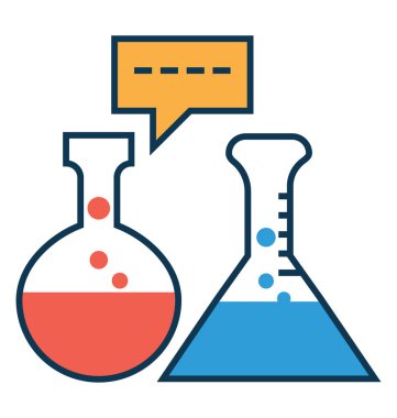 Kabı ile sohbet hattı ve renk düzenlenebilir vektör simgesi ile doldurun 