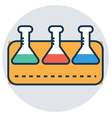 Laboratuvar test çizgi ve dolgu rengi düzenlenebilir vektör simgesi olan 