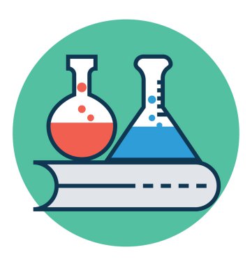 Laboratuvar deney çizgi ve dolgu rengi düzenlenebilir vektör simgesi olan 