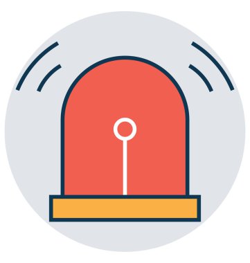 Siren çizgi ve dolgu rengi düzenlenebilir vektör simgesi olan 