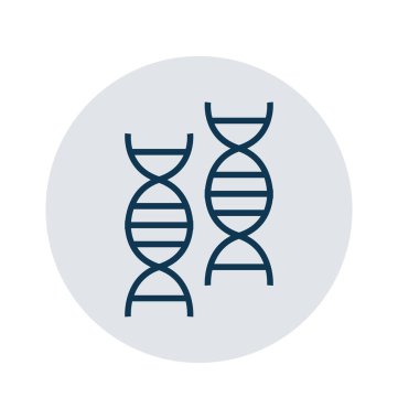 DNA çizgi ve dolgu rengi düzenlenebilir vektör simgesi olan 