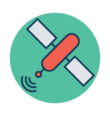 Radar çizgi ve dolgu rengi düzenlenebilir vektör simgesi olan 