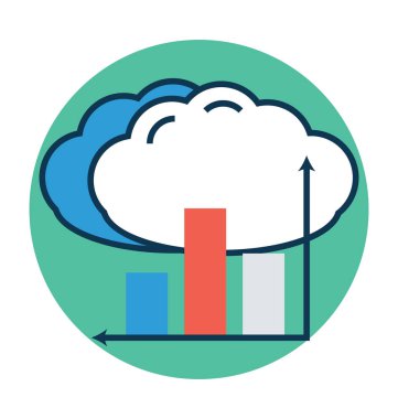 Bulut grafik çizgi ve dolgu rengi düzenlenebilir vektör simgesi olan 