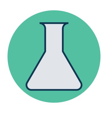 Test kabı çizgi ve dolgu rengi düzenlenebilir vektör simgesi olan 