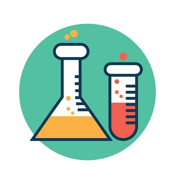 Ligne Expérience Laboratoire Remplissage Avec Icône Vectorielle Modifiable Couleur — Image vectorielle