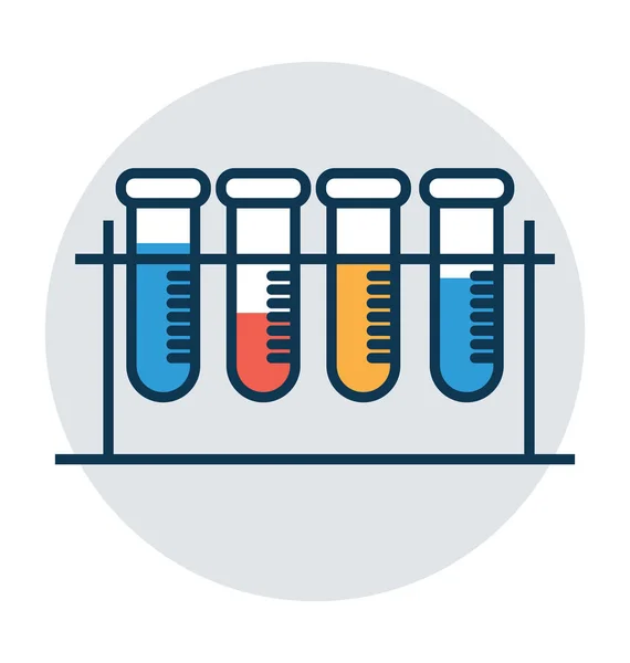 Lab Experiment Lijn Opvulstijlen Met Kleur Bewerkbare Vector Icon — Stockvector